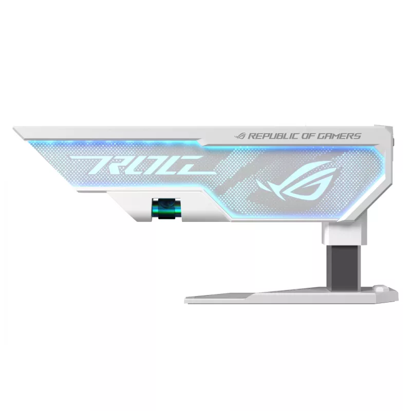 Soporte para tarjeta gráfica ASUS ROG Herculx Universal blanco – 0,5 m de longitud, compatible con 1 GPU, iluminación multicolor