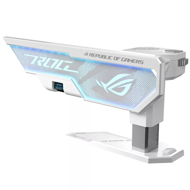Soporte para tarjeta gráfica ASUS ROG Herculx Universal blanco – 0,5 m de longitud, compatible con 1 GPU, iluminación multicolor