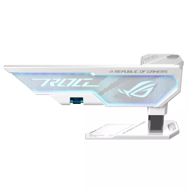 Soporte para tarjeta gráfica ASUS ROG Herculx Universal blanco – 0,5 m de longitud, compatible con 1 GPU, iluminación multicolor
