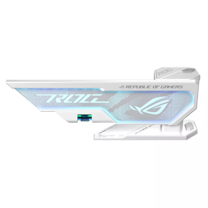Soporte para tarjeta gráfica ASUS ROG Herculx Universal blanco – 0,5 m de longitud, compatible con 1 GPU, iluminación multicolor