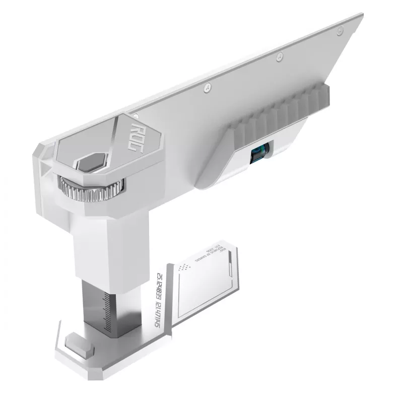 Soporte para tarjeta gráfica ASUS ROG Herculx Universal blanco – 0,5 m de longitud, compatible con 1 GPU, iluminación multicolor