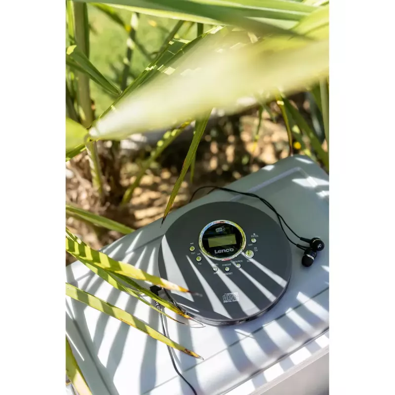 Reproductor de CD personal Lenco CD-400GY Antracita Compatible con MP3 Antigolpes 40s