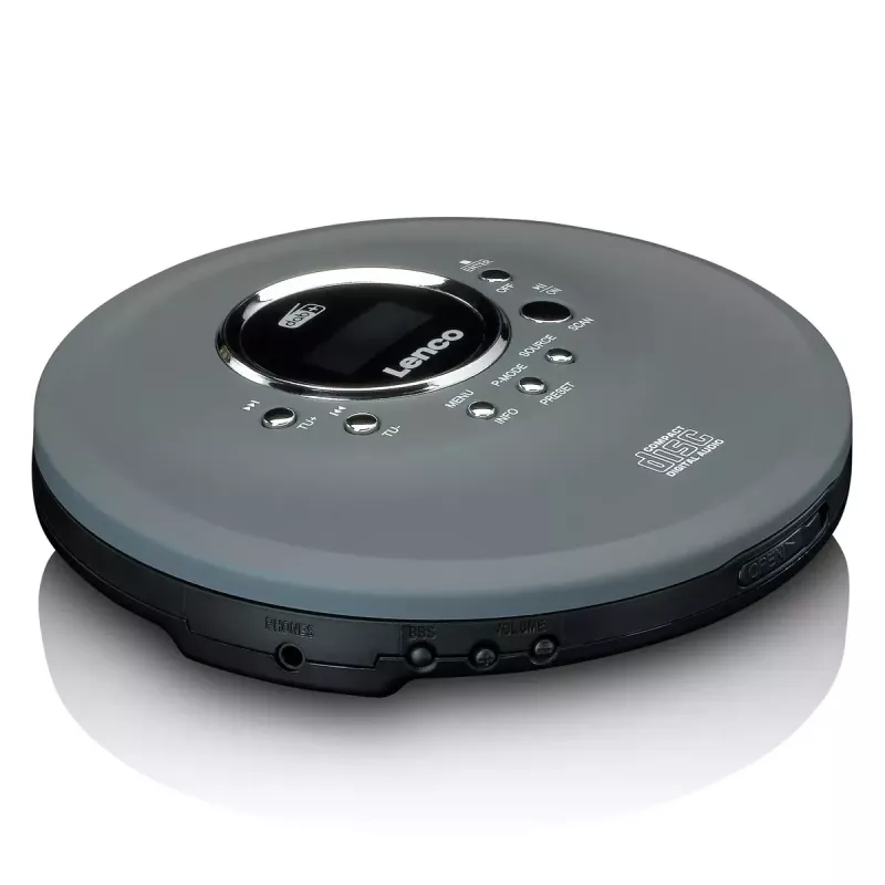Reproductor de CD personal Lenco CD-400GY Antracita Compatible con MP3 Antigolpes 40s