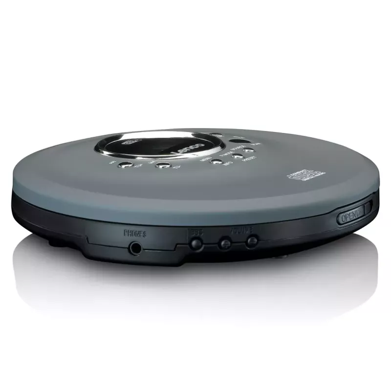 Reproductor de CD personal Lenco CD-400GY Antracita Compatible con MP3 Antigolpes 40s