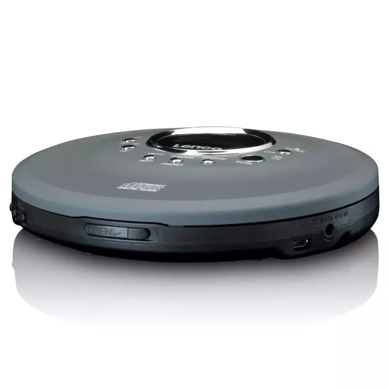 Reproductor de CD personal Lenco CD-400GY Antracita Compatible con MP3 Antigolpes 40s