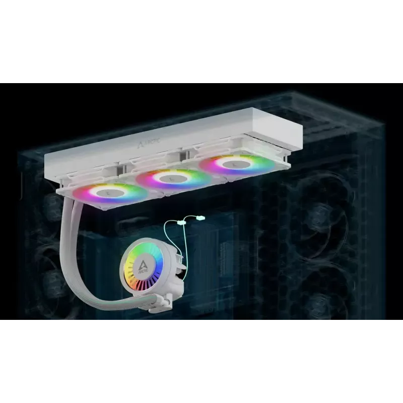 Refrigeración líquida para CPU todo en uno Arctic Liquid Freezer III Pro 420 A-RGB (Blanco) — ventilador de 140 mm, multisocket LGA1700/AM4/AM5