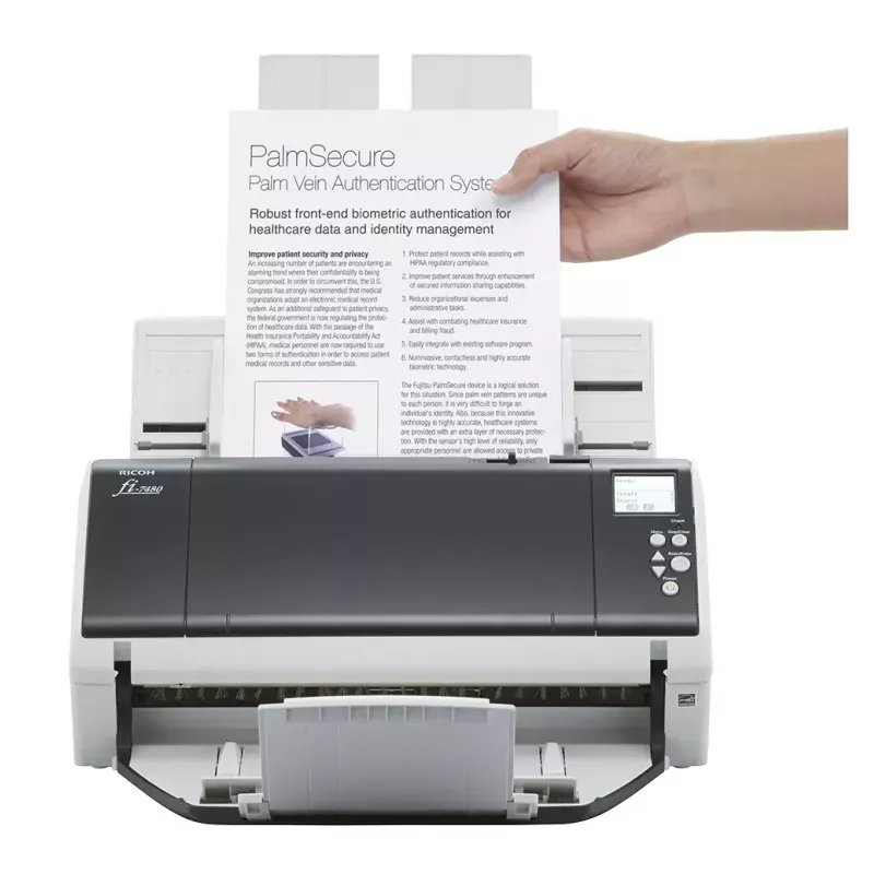 Ricoh fi-7480 Escáner ADF 600 x 600 DPI A3 Gris, blanco