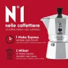 Cafetera moka BIALETTI Moka Express 0,2 l aluminio negro — 3 tazas (200 ml), no apta para inducción