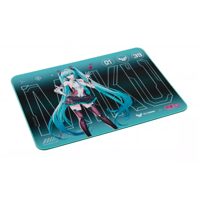 ASUS TUF Gaming P1 Hatsune Miku Edition alfombrilla gaming turquesa
