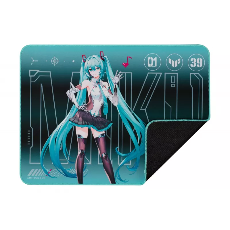 ASUS TUF Gaming P1 Hatsune Miku Edition alfombrilla gaming turquesa