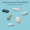 ASUS Marshmallow MD100 Ratón Office Ambidiestro RF Wireless + Bluetooth Óptico 1600 DPI