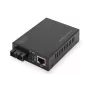 DIGITUS DN-82120-1 convertidor de medios Gigabit, multimodo, de 10/100/1000Base-T a 1000Base-SX, RJ45 / SC, 850 nm, hasta 0,5 km