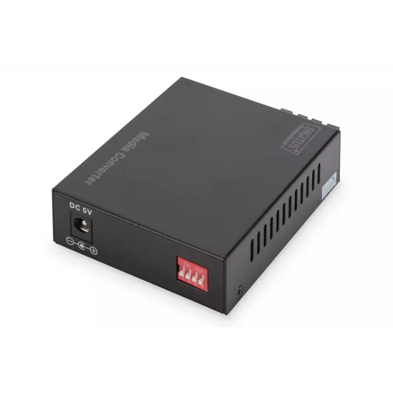 DIGITUS DN-82120-1 convertidor de medios Gigabit, multimodo, de 10/100/1000Base-T a 1000Base-SX, RJ45 / SC, 850 nm, hasta 0,5 km