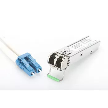 DIGITUS Módulo SFP 1,25 Gbit/s, hasta 80 km Monomodo, conector LC Dúplex 1000Base-LX, 1550 nm