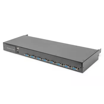 DIGITUS Conmutador KVM modular de 8 puertos para consola KVM modular
