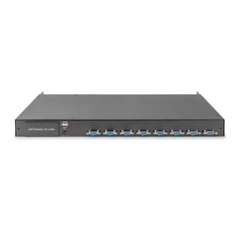 DIGITUS Conmutador KVM modular de 8 puertos para consola KVM modular