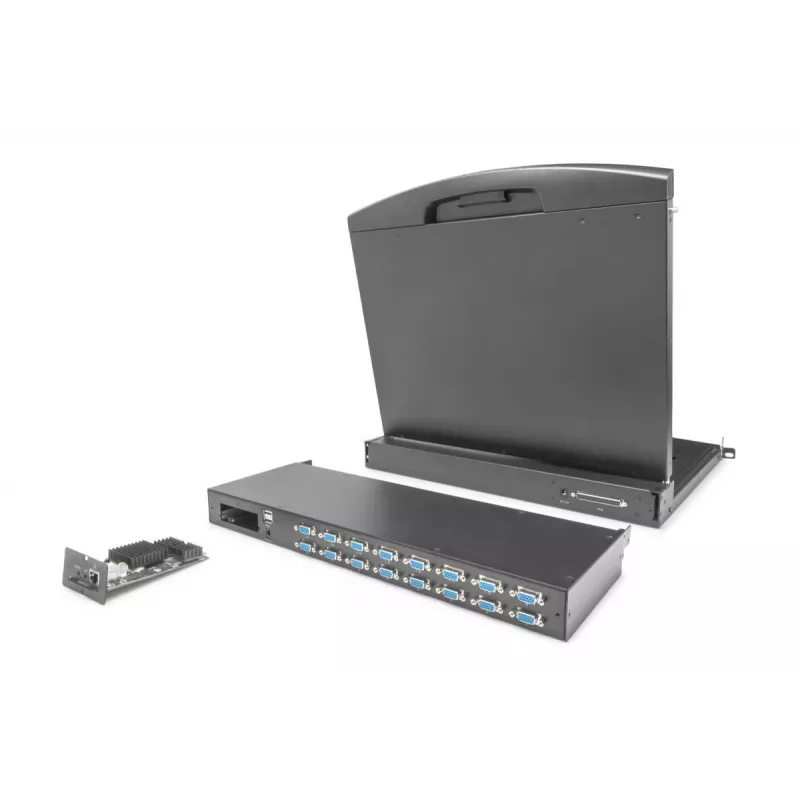 DIGITUS Conmutador KVM modular de 16 puertos para consola KVM modular