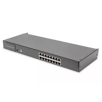 DIGITUS Conmutador KVM modular Cat5 de 16 puertos para consola KVM modular