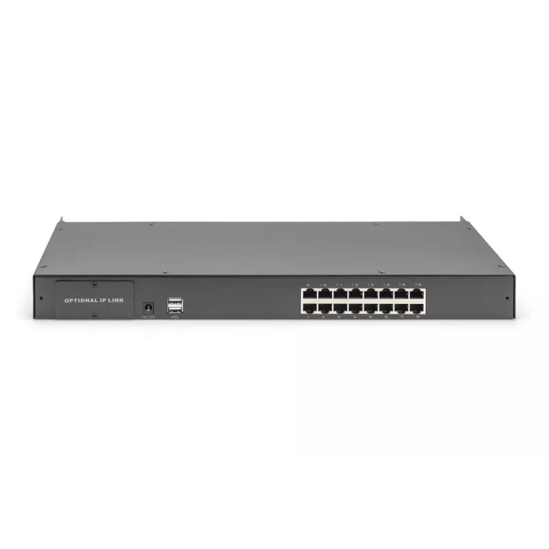 DIGITUS Conmutador KVM modular Cat5 de 16 puertos para consola KVM modular