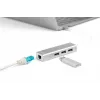 DIGITUS Hub USB 3.0 Type-C de 3 puertos con Gigabit Ethernet 3x USB A/H,1xUSB C/M,1x RJ45 LAN