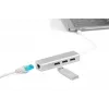 DIGITUS Hub USB 3.0 Type-C de 3 puertos con Gigabit Ethernet 3x USB A/H,1xUSB C/M,1x RJ45 LAN
