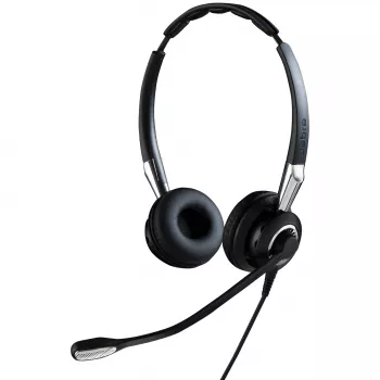 Jabra BIZ 2400 II Duo, Con cable, Oficina/Callcenter, 100 - 6800 Hz, 77 g, Auricular, Negro