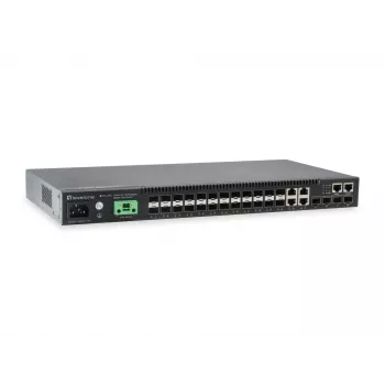 LevelOne KILBY Conmutador de fibra Gigabit gestionado L3 Lite de 28 puertos, 4 x 10GbE SFP+, 4 x Gigabit SFP/RJ45 Combo