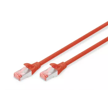 DIGITUS Cable de red - CAT6 - S/FTP - Snagless - Cu - 1m - rojo