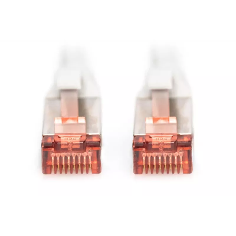 DIGITUS Cable de red - CAT6 - S/FTP - protección de lengüeta - Cu - 3m - gris