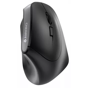 CHERRY MW 4500 ratón inalámbrico de 45 grados, negro, USB, diestros, diseño vertical, óptico, RF Wireless, 1200 DPI, negro