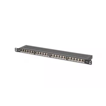 DIGITUS Panel de conexiones CAT6a apantallado 24 puertos 0,5HE (dn91624sslea)