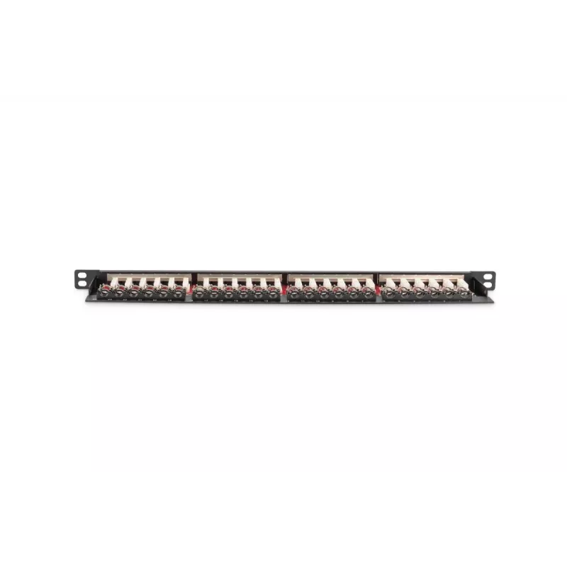 DIGITUS Panel de conexiones CAT6a apantallado 24 puertos 0,5HE (dn91624sslea)