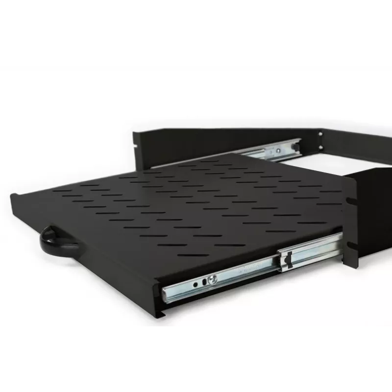 DIGITUS bandeja extraíble 2U para montaje fijo, 88x483x352 mm, hasta 30 kg, gris (RAL 7035)