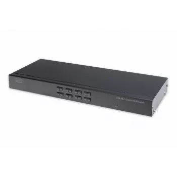 DIGITUS conmutador KVM combo USB-PS/2 8 puertos con ranura para módulo IP