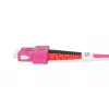 DIGITUS cable de fibra óptica para patch panel, SC a SC multimodo OM4 - 50/125 µ, dúplex, color RAL4003 longitud 1 m
