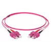 DIGITUS cable de fibra óptica para patch panel, SC a SC multimodo OM4 - 50/125 µ, dúplex, color RAL4003 longitud 1 m