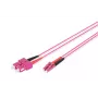 DIGITUS cable de fibra óptica para patch panel, LC a SC multimodo OM4 - 50/125 µ, dúplex, color RAL4003 longitud 1 m