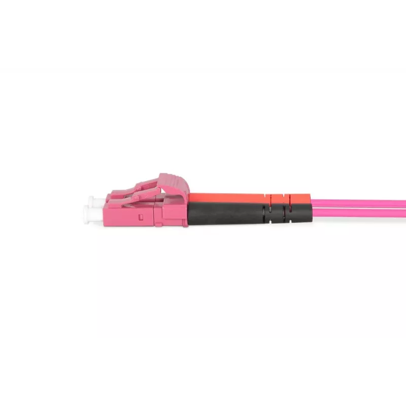 DIGITUS cable de fibra óptica para patch panel, LC a SC multimodo OM4 - 50/125 µ, dúplex, color RAL4003 longitud 1 m