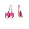 DIGITUS cable de fibra óptica para patch panel, LC a SC multimodo OM4 - 50/125 µ, dúplex, color RAL4003 longitud 1 m