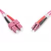 DIGITUS cable de fibra óptica para patch panel, LC a SC multimodo OM4 - 50/125 µ, dúplex, color RAL4003, longitud 2 m