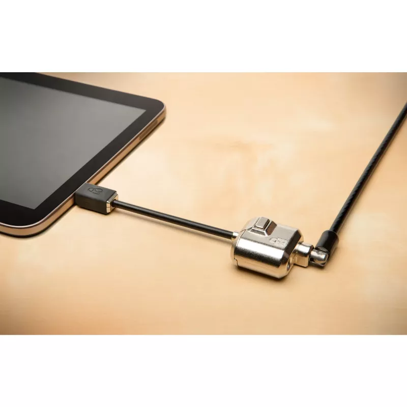 Kensington MiniSaver Mobile Keyed Lock, 1,8 m, Kensington, llave, llave plana, acero al carbono, negro