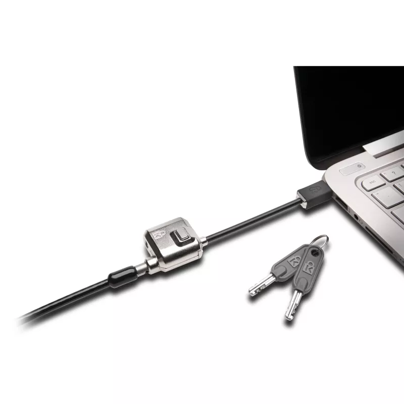 Kensington MiniSaver Mobile Keyed Lock, 1,8 m, Kensington, llave, llave plana, acero al carbono, negro