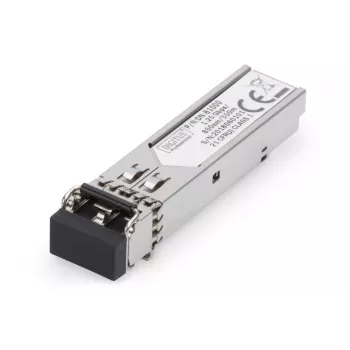 DIGITUS Módulo SFP 1,25 Gbit/s, Hasta 550 m Multimodo, Conector LC dúplex 1000Base-SX, 850 nm