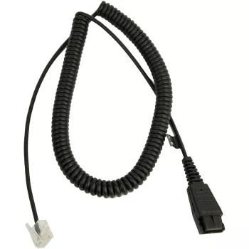 Cable Jabra LINK Siemens Openstage Connector QD a RJ-45, 0,5 m (en espiral 2 m), negro