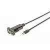 DIGITUS conversor USB Type-C 2.0 a serie, DSUB 9M cable 1m