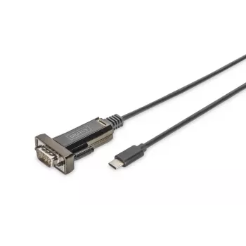 DIGITUS conversor USB Type-C 2.0 a serie, DSUB 9M cable 1m