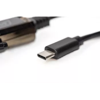 DIGITUS conversor USB Type-C 2.0 a serie, DSUB 9M cable 1m
