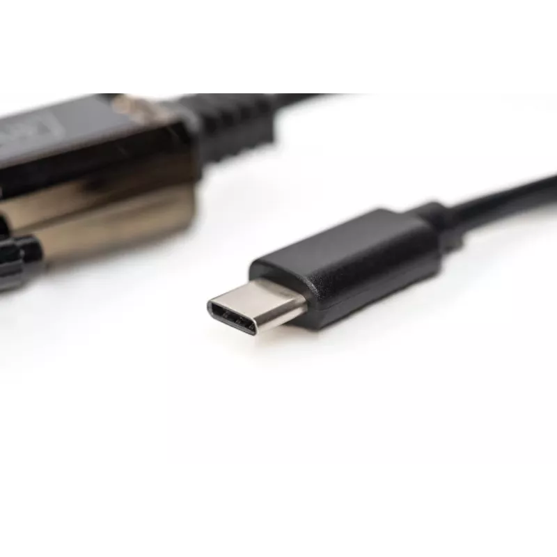 DIGITUS conversor USB Type-C 2.0 a serie, DSUB 9M cable 1m