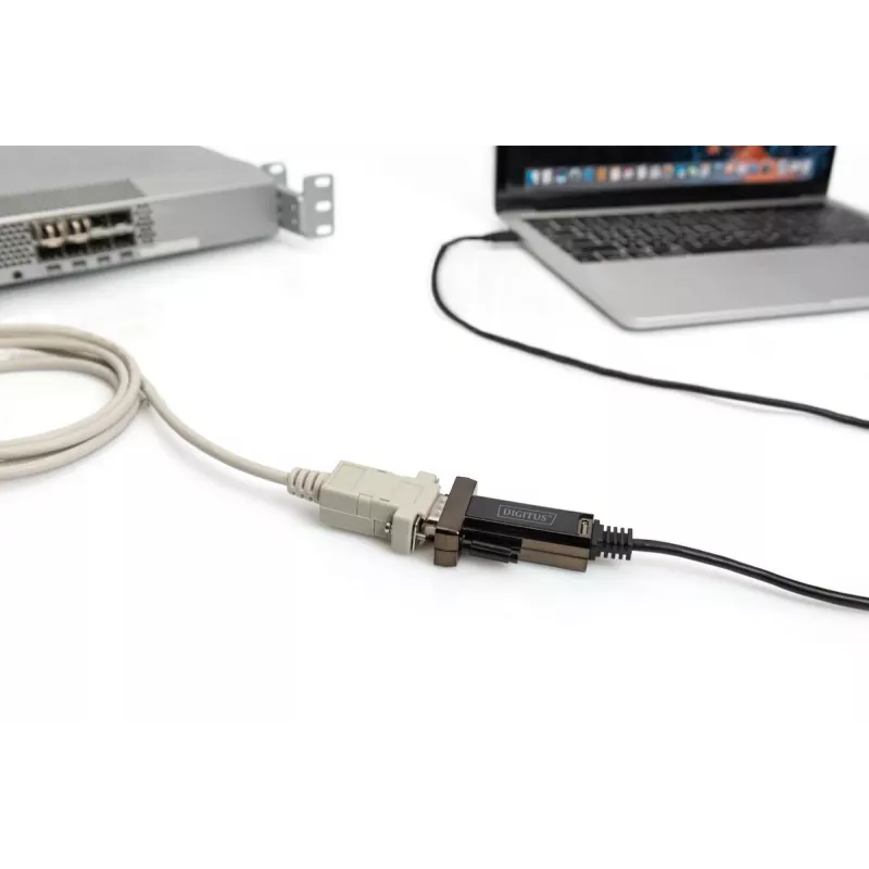 DIGITUS conversor USB Type-C 2.0 a serie, DSUB 9M cable 1m