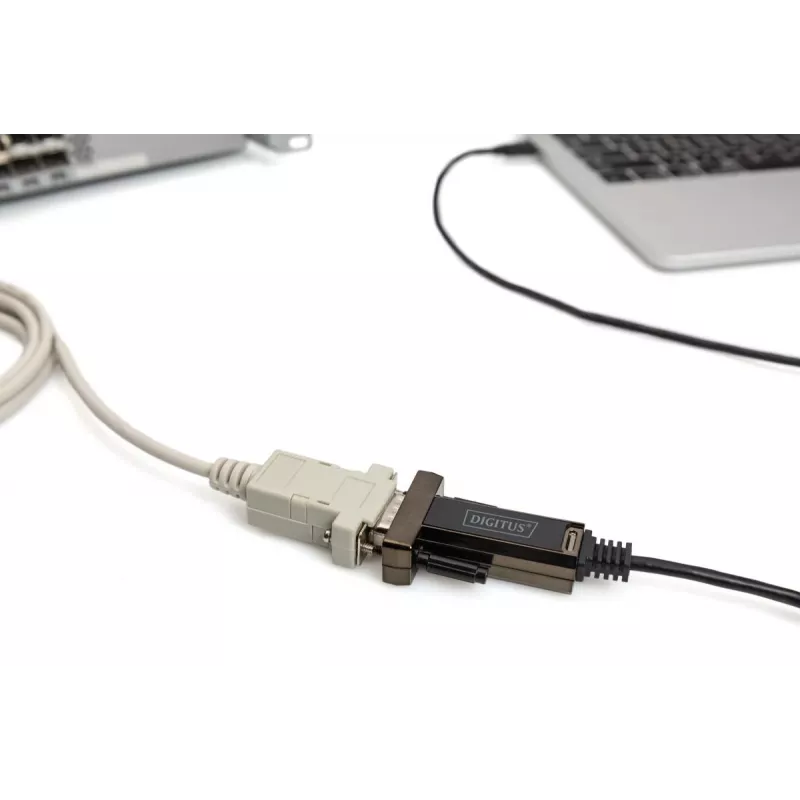 DIGITUS conversor USB Type-C 2.0 a serie, DSUB 9M cable 1m